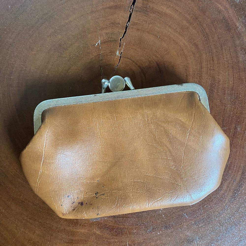 vintage leather coin purse
